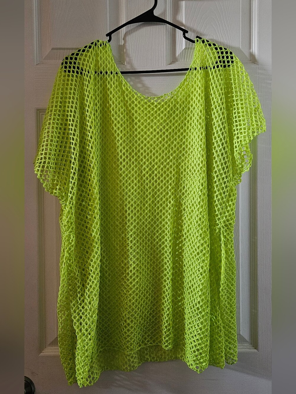 Neon Green Fishnet Cover-Up